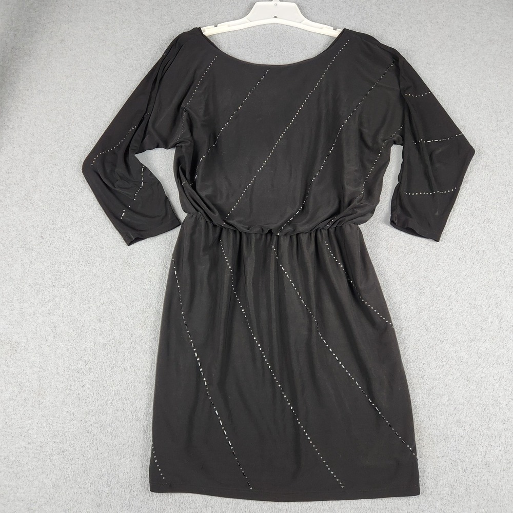 White House Black Market Dress Womens S Black Cinch Waist Cocktail Evening Wear